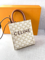 CELINE Cabas Mini White 風琴托特包 手袋