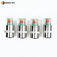 Car Valve Stem Caps with Tire Pressure Indication 4pcs 28-36 PSI Stainless Steel