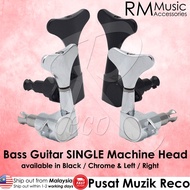 RM Bass Guitar SINGLE Machine Head Tuning Peg Black / Chrome 4 String 5 String Gitar Bass Bass Guita