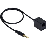 Male 3.5mm jack Adapter Cable With mic To RJ9 Female Connector For Desk Phone Headset Tube