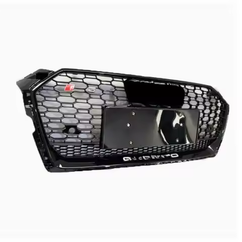 For RS5 Style Front Sport Hex Mesh Honeycomb Hood Grill Black For Audi A5/S5 B9 2017 2018 2019 Car A