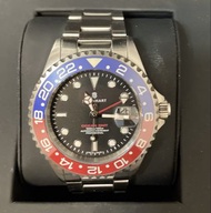 正品 德國STEINHART 品牌藍紅圈GMT自動機械鋼錶（德國製造）