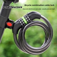 MERIDA Combination Steel Cable Lock | Alloy C-Class Lock Cylinder 5-Digit Code Anti-Theft Bold Steel