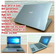Acer SF314-54G8th generation core i5-8250U8gb ram 1TB HDD