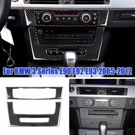 Car Air Conditioning CD Control Panel Trim Carbon Fiber Decoration For BMW 3 Series E90 E92 E93 2005-2012 Interior Acces