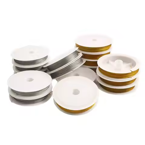 Steel Gold Silver Jewelry Wire 0.30/0.38/0.45/0.50/1.0mm Gold Silver Wire Rope and Bead Rope Bracele