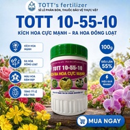 Extremely strong flowering stimulating fertilizer, npk 10-55-10 jar 100g TOTT's fertilizer