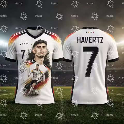 2026 Havertz Germany Team Football Jersey Match & Training Kit Summer Sports Men's T-Shirt Children'