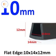 EZ Black U Section Rubber Edge Strip Anti Oil Seal Edge Shield Bound Glass Metal Wood Panel Board Sh
