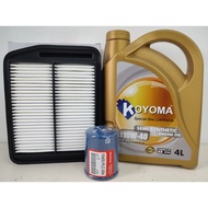 HONDA ODYSSEY RB1, RB2 2.4 2003y-2008y AIR FILTER + OIL FILTER + KOYOMA 10W40 SEMI SYNTHETIC ENGINE 