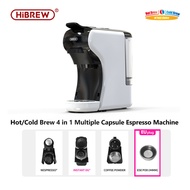 HiBREW เครื่องชงกาแฟ 20 Bar 4 in 1 ร้อน และเย็นหลายแคปซูลเอสเพรสโซคาเฟ่เครื่องชงกาแฟ Dolce นม Nespre