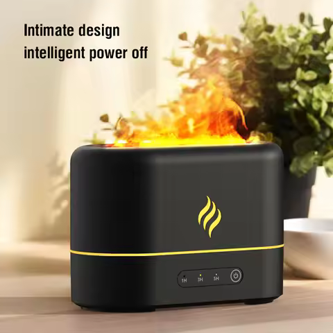 7 colors Fire Flame Air humidifier Cool Mist Usb Led change color Aroma Essential Oil Diffuser h2o a