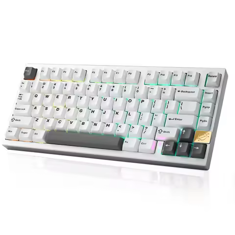 YUNZII AL75 Aluminum 75% Wireless Mechanical Gaming Keyboard, Hot Swappable BT/2.4G/Wired Pre-lubed