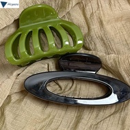 HCYEOU Hollow Pumpkin Hair Clip, Plastic Styling Tools Ellipse Hair Claws, Vintage Geometric Ponytai