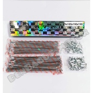 KLX MOTORCYCLE SPOKES 17-17 CHROME 36H WILWOOD TRILL SPOKES KLX CHROME SPOKES