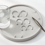 8-Pack 16G Surgical Steel Horseshoe Hoop Piercing Rings Septum Eyebrow Lip Balls & Spikes 6-12mm
