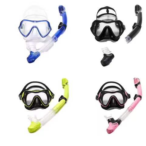 Swimming mask snorkel goggle set Diving equipment snorkeling sports supplies adult full dry goggles