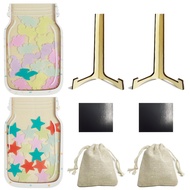 2 Pcs Reward Jars for Kids Wood Personalized Dinosaurs and Stars Jar Reward System Magnetic Reward J