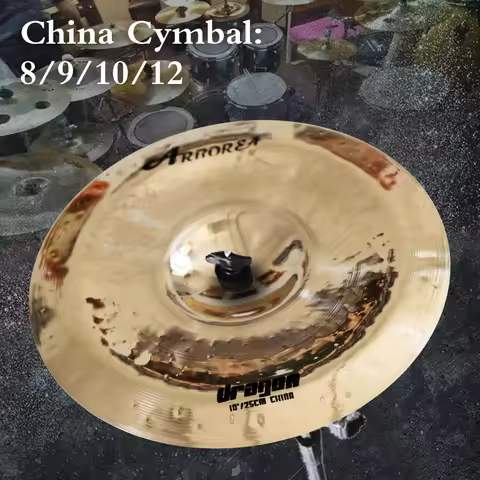 Arborea China Cymbal-Dragon Series 8/9/10/11/12 Inch B20 Bronze Cymbal Traspy Sound Jazz Drum Parts 