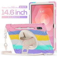 Case For Samsung Galaxy Tab S11 Ultra 14.6 inch SM-X936 Kids Tablet Cover Silicone +PC Case For Sams