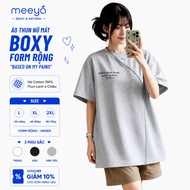 Women's Boxy Cotton 4-Way Loose T-Shirt Printed with the word “BASED ON MY PAINS” Cool – Local Brand