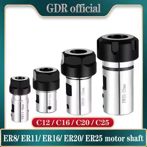 ER11 ER16 ER20 ER Chuck collet Motor Shaft Extension Rod Chuck collet Tool Bar Tool Set 4mm 5mm 6mm