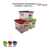 Transparent CONTAINER BOX 38 L - GOLDEN OX