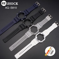 CC Replacement Resin Watch Strap Case For Casio G-Shock AQ-S810W AQ-S810 Men Sport Refit Silicone Wr