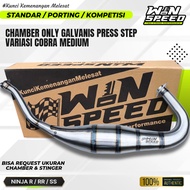 Chamber/ Perut Ninja 2-Stroke RRknalpot/R Galvanized PRESS Cobra UK 39-40-40.5-41-42-43 WIN SPEED