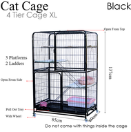 [BIG PET CAGE]Luxury 4 level cat cage / 4 tier cat cage / Rabbit cage/ Pets cage Gift Chinchilla /Cat hammock / cat cage / hanging hammock / hanging platform / cat condo / cat rest bed / Cat Tree / Cat House Cat villa Pet Cage  Cat Kennels Pet Playpen