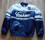 YANKEES 藍白色夾棉外套-L&XL 各一