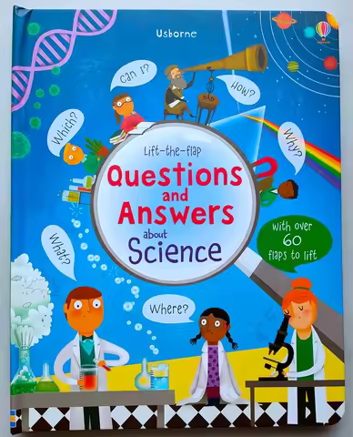 Usborne Lift the Flap Questions and Answers about Science Flip Picture Board Book Kids Children Earl