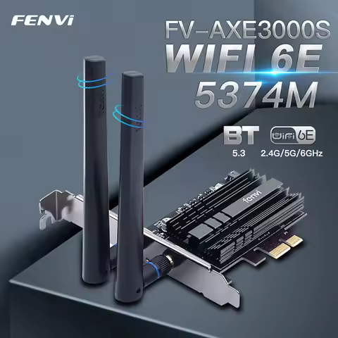5374Mbps Wi-Fi 6E Triple Band Intel AX210 PCIe Wireless Adapter For Bluetooth 5.3 Wi-Fi Network Card
