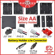 AA Battery Holder c/w DC Jack / XH2.54 / PH2.0 / SM2.54 / JST SYP Connector AA Battery