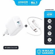 Anker Wall Charger Adapter GAN Cable for Samsung iphone 16 15 25W 45W PD USB Type C Fast Charging PP