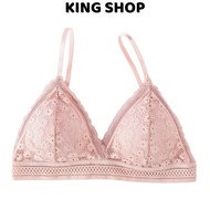 Women's Floral Lace Bra with 2 Thin Foam Straps B-7156