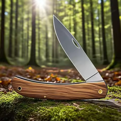 Stainless Steel Folding Knife Fillet Knife fishing boat fishing accessories Rosewood-Handled Folding
