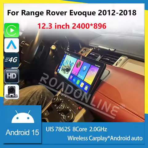 For Range Rover Evoque 2012-2018 2400*896 Resolution UIS 7862S Octa-core 8+256gb Car Navigation CarP