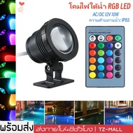 ไฟ LED ใต้น้ำ RGB LED กันน้ำหลายสีสำหรับสวนกลางแจ้ง Spotlight Landscape Fountainสระน้ำ