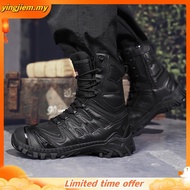 Men's Ultra Light Sand Combat Training Boots Mesh Wear-Resistant Camp Hiking Climbing High Top CQB D