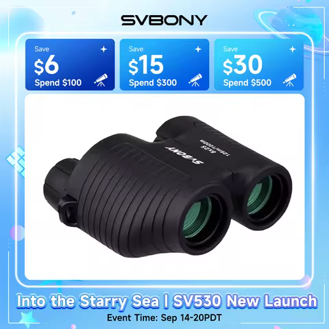 SVBONY SV10 Telescope 8x25 Binoculars Compact Fixed Focus Mini Portable Binocular Porro Prism ,Monoc