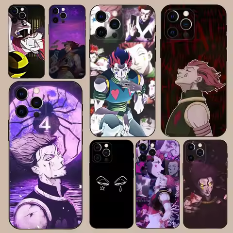 Anime H-Hisoka M-Morow Phone Case For iPhone 16,15,14,13,12,11,Pro,X,XS,Max,XR,Plus,Mini Soft Black 