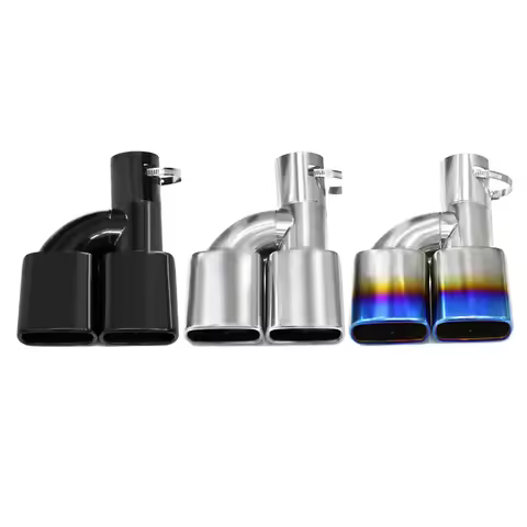 1 PCS Decorated Car Exhaust Tip Square Outlet For Toyota Noah Voxy 80 Series 2010 Nozzle CHR Muffler