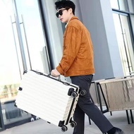 0B06 20/22/24" Inch Aluminum Frame Anti-theft Premium Luggage + Matte Anti-Scratch Surface 8 Wheel Luggage