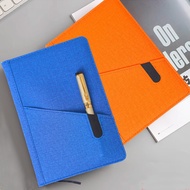 Notebook with high quality fabric cover, large format A5/B5, 200 pages, luxurious, with pen and phon