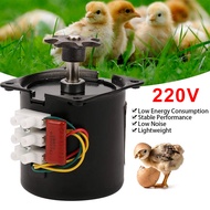 220V Automatic Egg Incubator Motor Reversible Synchronous Incubator Egg Turner Motor with Gear Incubator Parts and Accessories Set