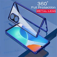 Double sided Tempered Glass Phone case For Oppo Reno8 T 8T 8 pro plus 8pro+ 8Z 8Lite Reno8T Reno8pro 4G 5G Metal Frame Casing Camera Lens Protector Shockproof Hard Back Cover