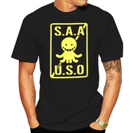 **Legit** Assassination Classroom S.A.A.U.S.O. Emblem Logo Black T-Shirt #83489  Cartoon t shirt men