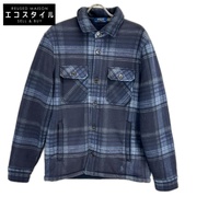 Polo Ralph Lauren RN41381 แจ็คเก็ตบุขนลายตาราง สีน้ำเงิน ไซส์ M (สินค้ามือสอง)