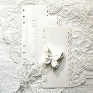 蕾絲花邊六孔手帳本 (A6尺寸)